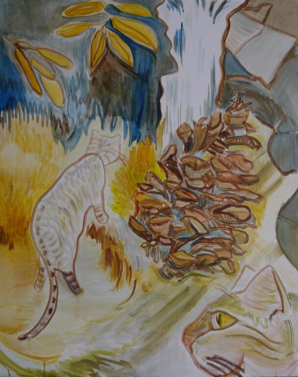 ohne Titel (Katze Falling Water) - MARKUS DRESSLER 