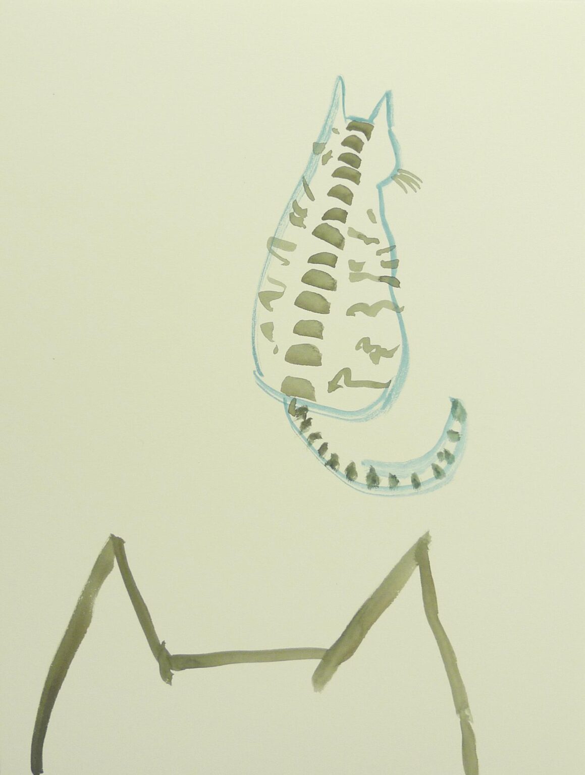 ohne Titel (Sitting Cat) - MARKUS DRESSLER 