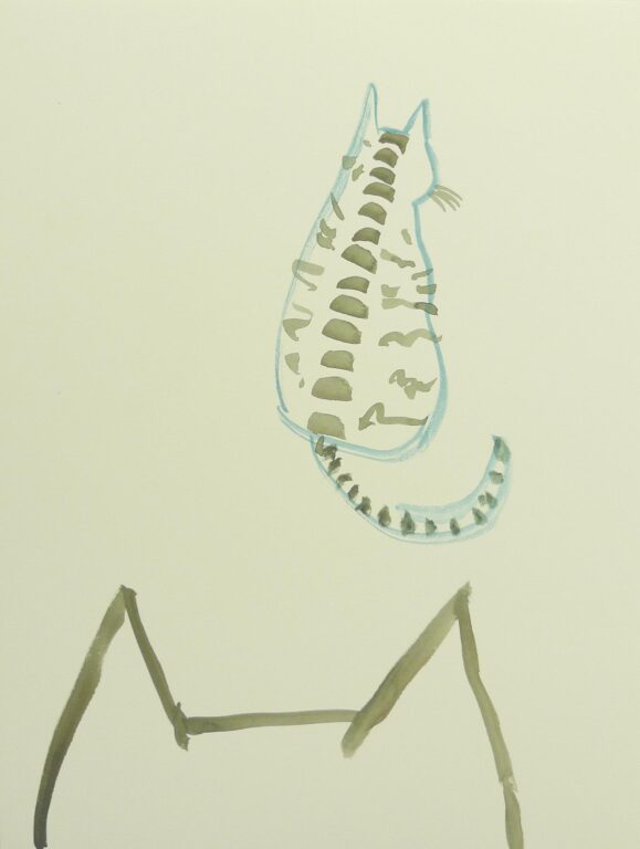 ohne Titel (Sitting Cat) - MARKUS DRESSLER 