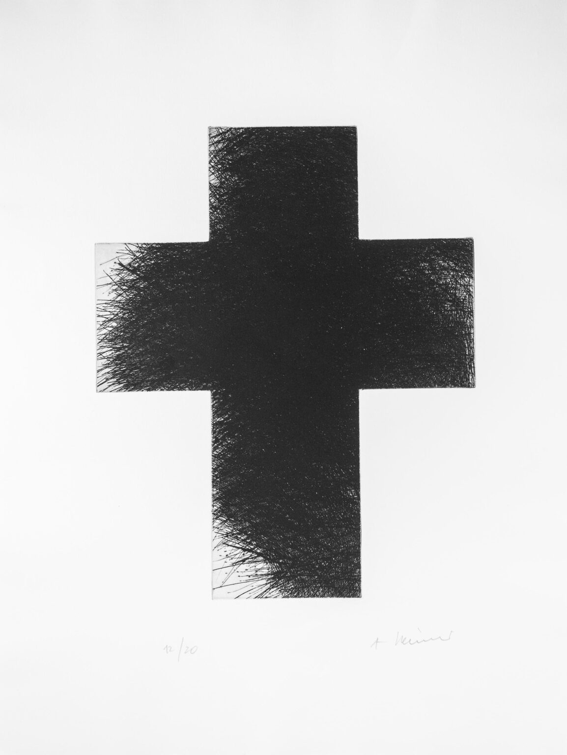 Kreuz dunkel - ARNULF RAINER 