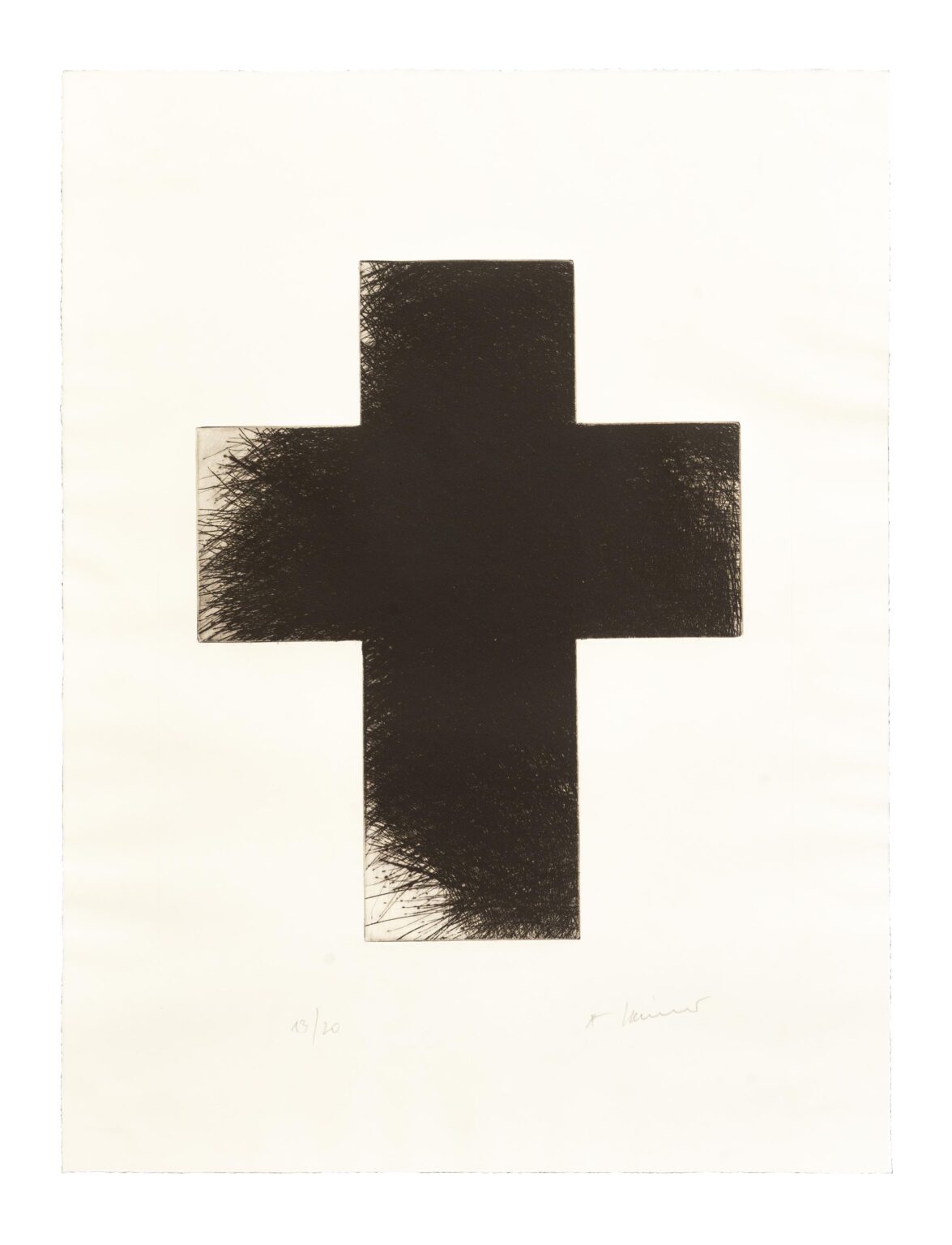 Kreuz dunkel - ARNULF RAINER 