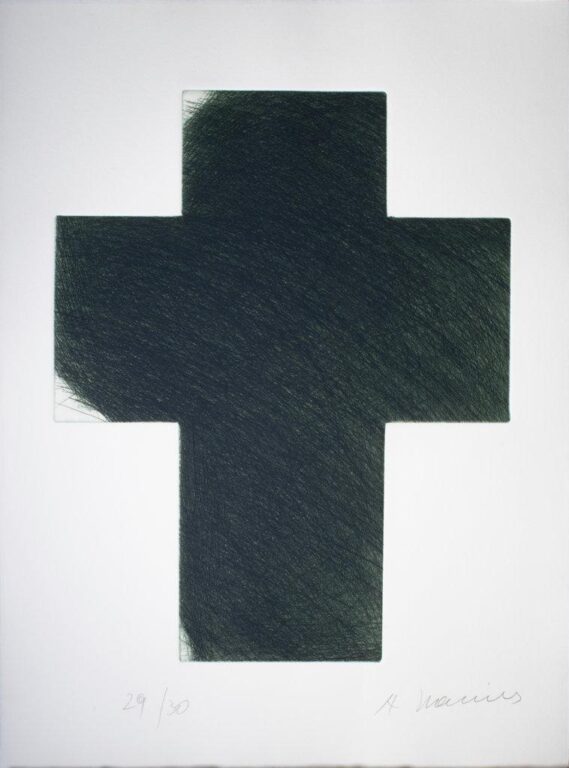 Kreuz Tiefgrün - ARNULF RAINER 