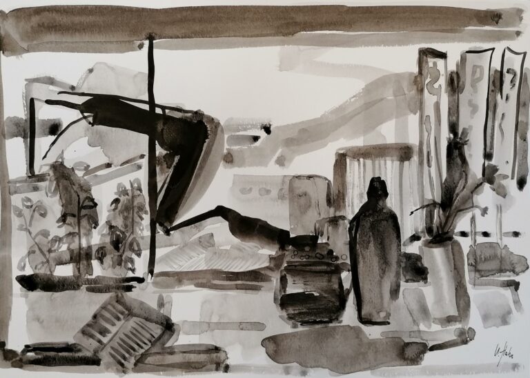 Blick aus dem Atelierfenster - Ulrike Hahn 