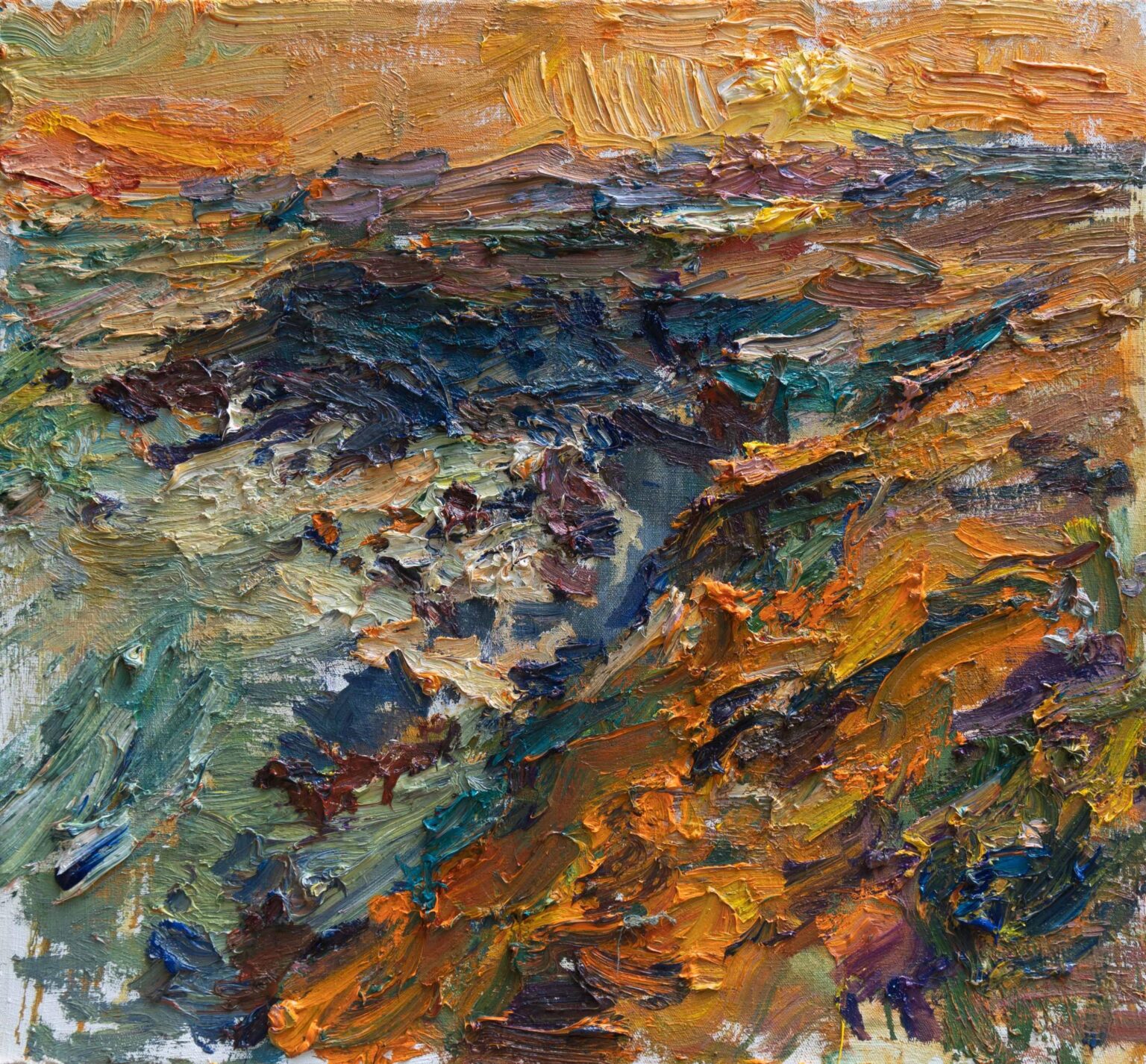 Abendstimmung (Sonnenuntergang bei Primelin) - Ulrich Gleiter 