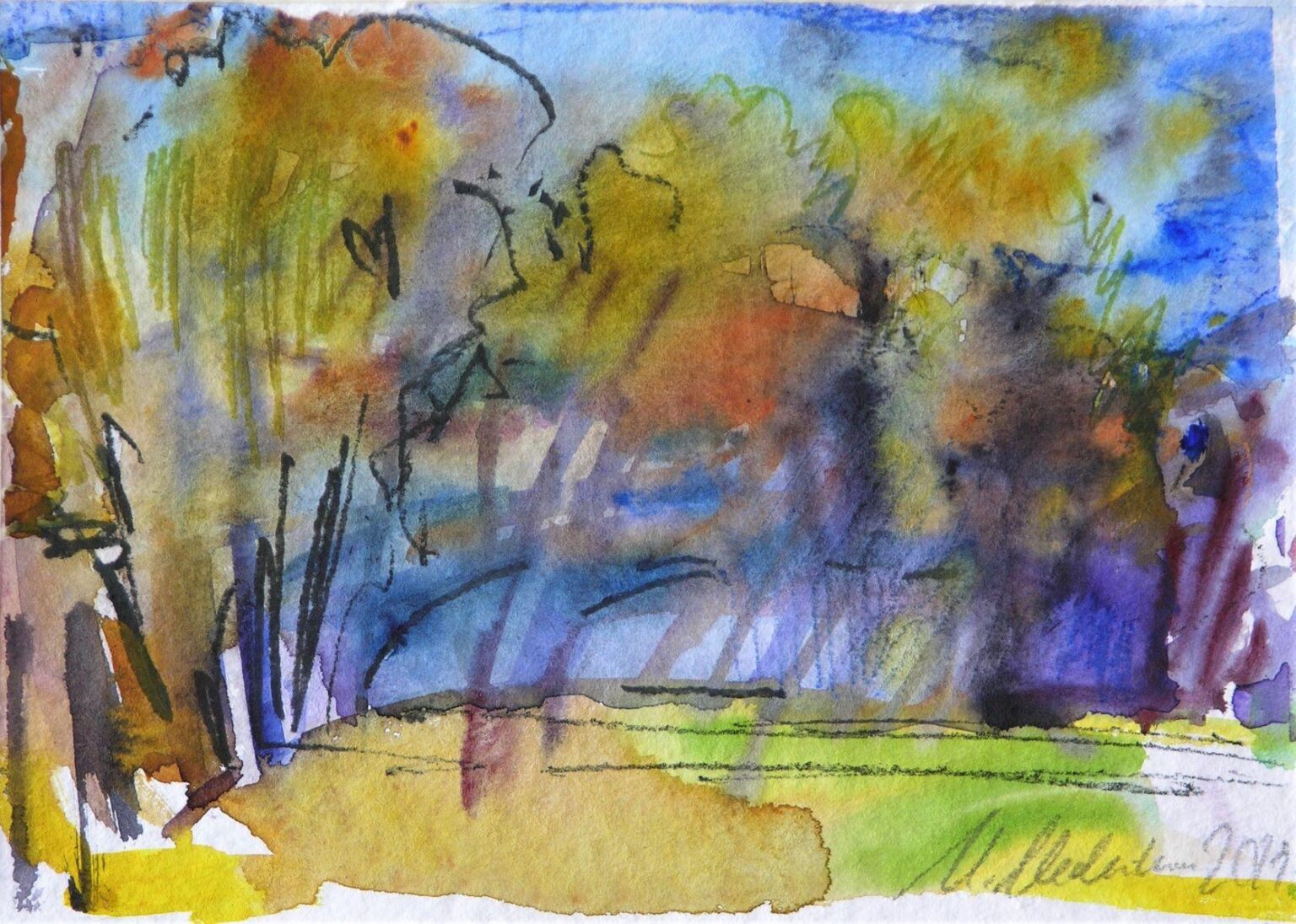 Frühling am Fluss III - Maria Mednikova 