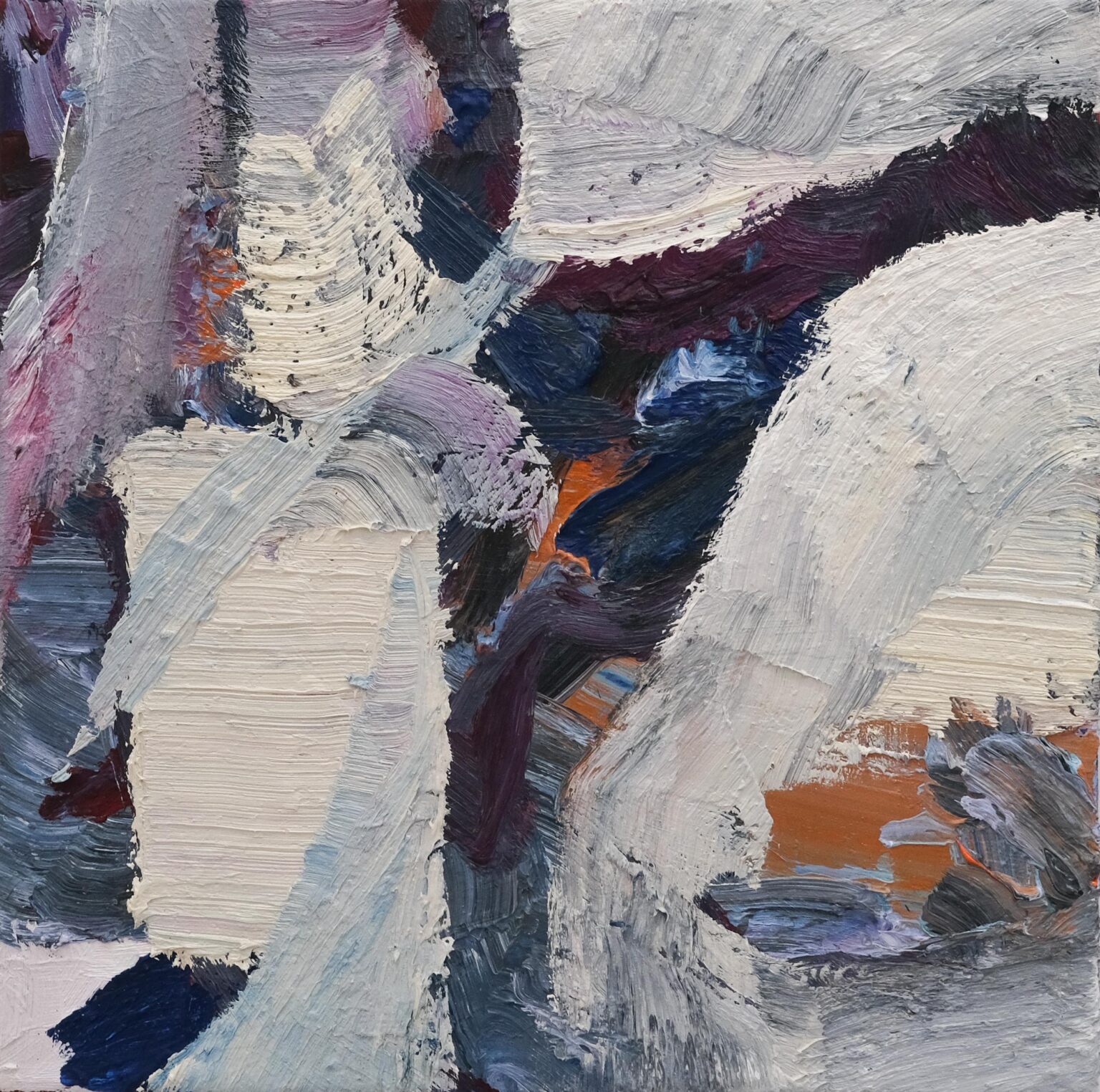 soft concrete,2025, oil on canvas, 30 x 30 - Max Maus 