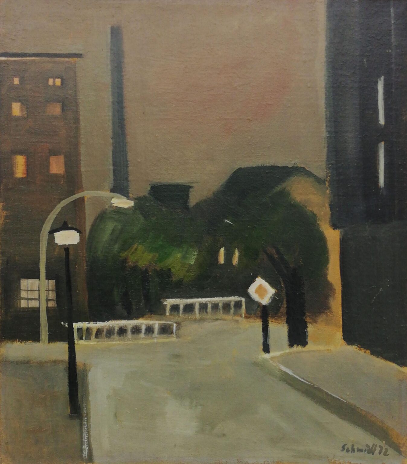 Straße bei Nacht - Hans-Otto Schmidt 