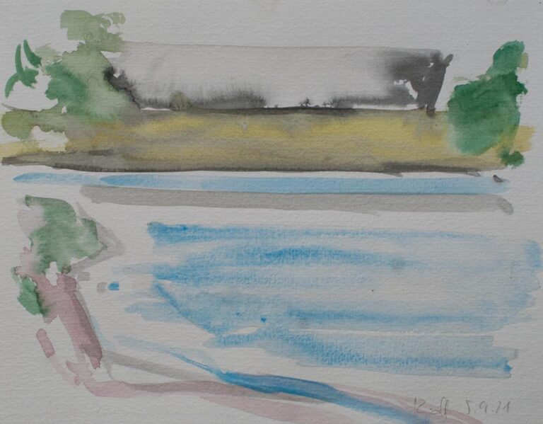 Blick zum anderen Ufer (Elbe) - Denise Richardt 