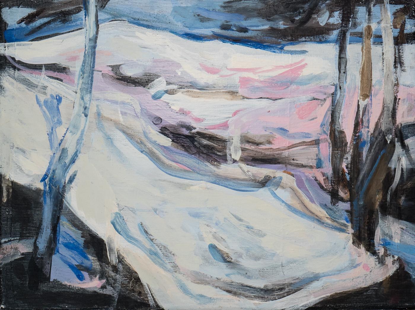 Kleines Schneebild (zu Werner Herzog: Vom Gehen im Eis) - Denise Richardt 