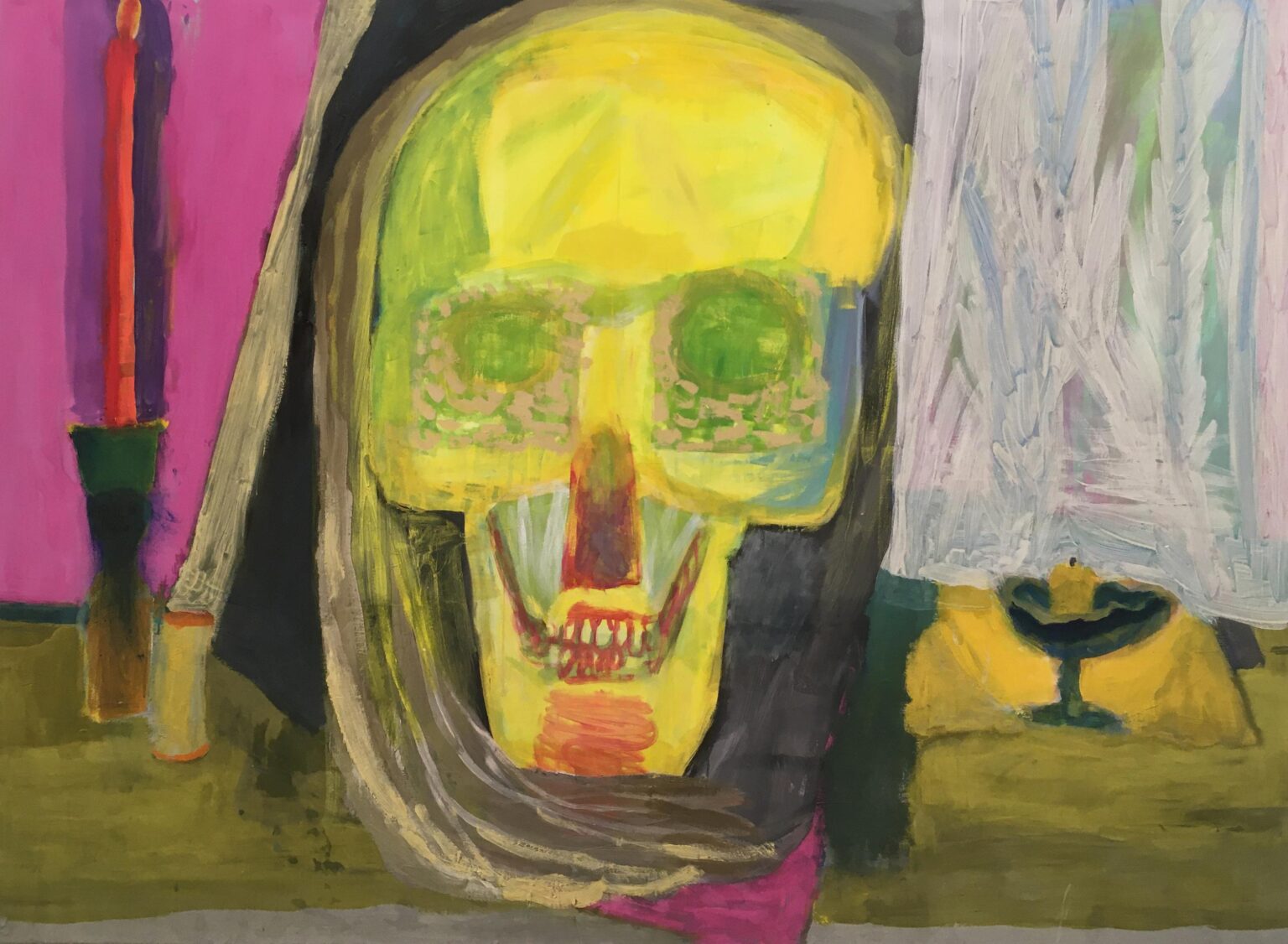 Selbstbildnis als Sch&auml;del - Maja Drachsel 