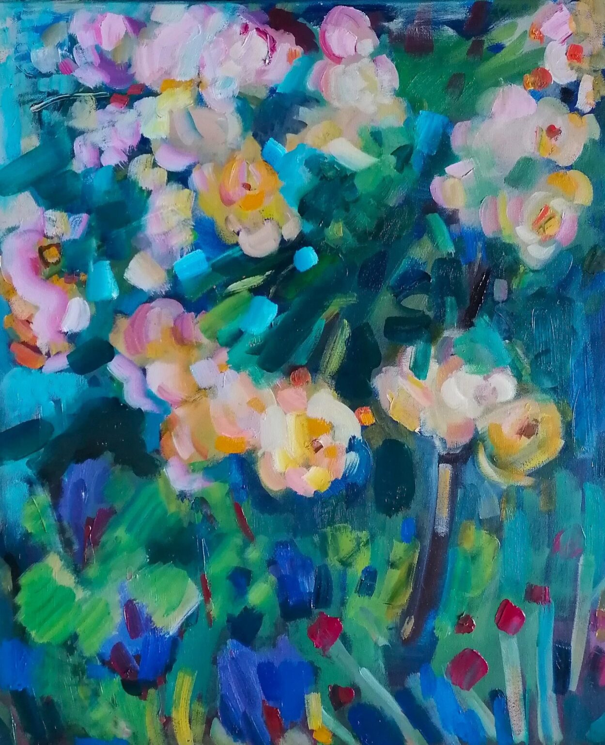 Teerosen (abends) - Maria Mednikova 