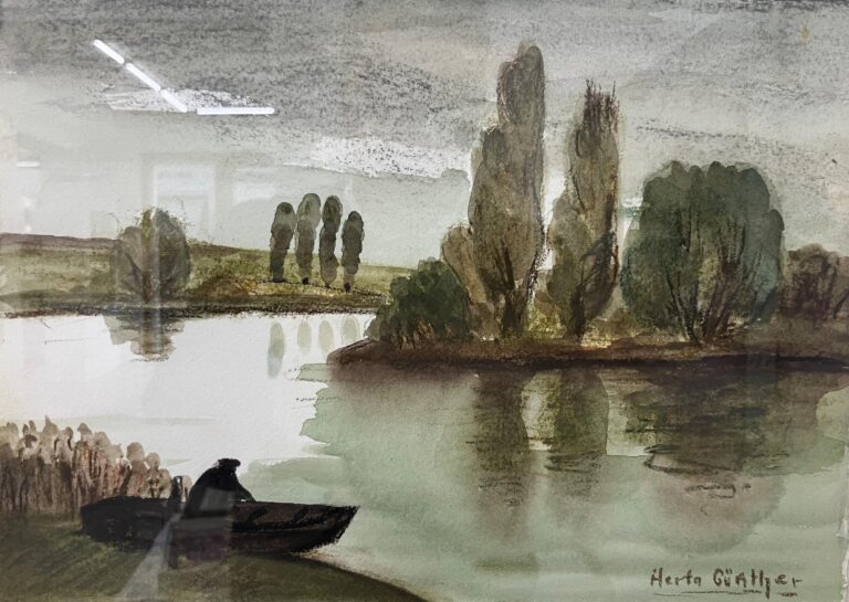 Angler im Boot - Herta Günther 