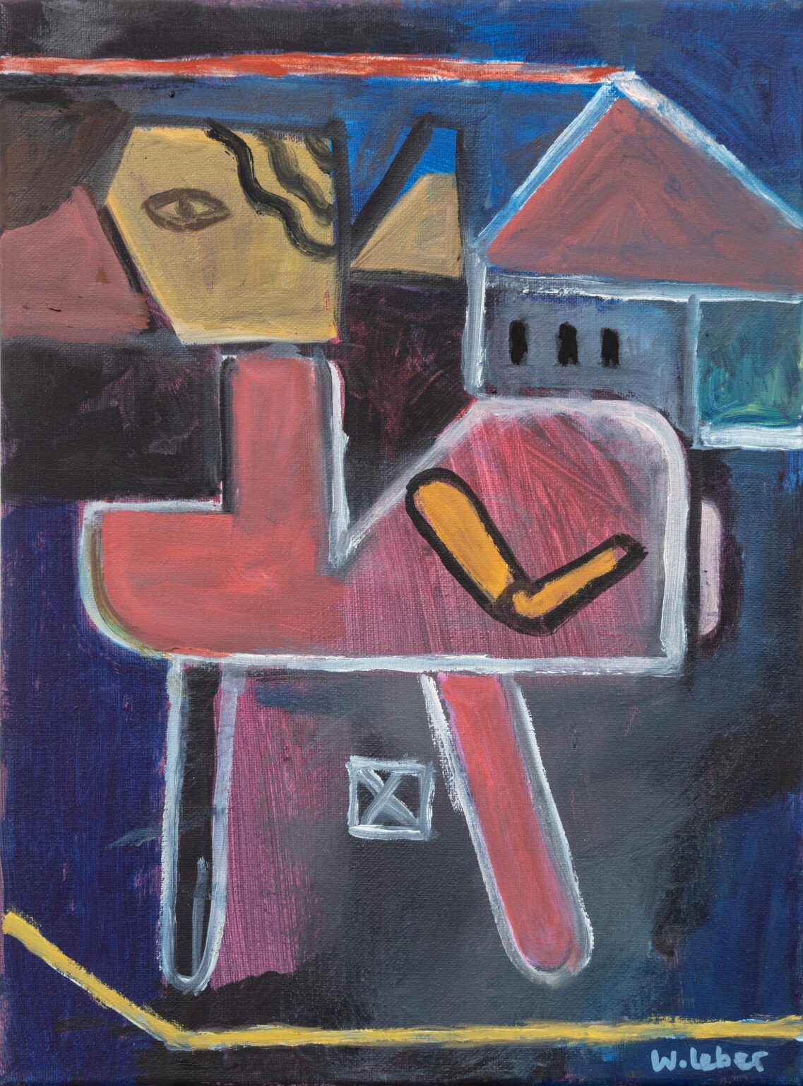 Vor dem Haus - Wolfgang Leber 