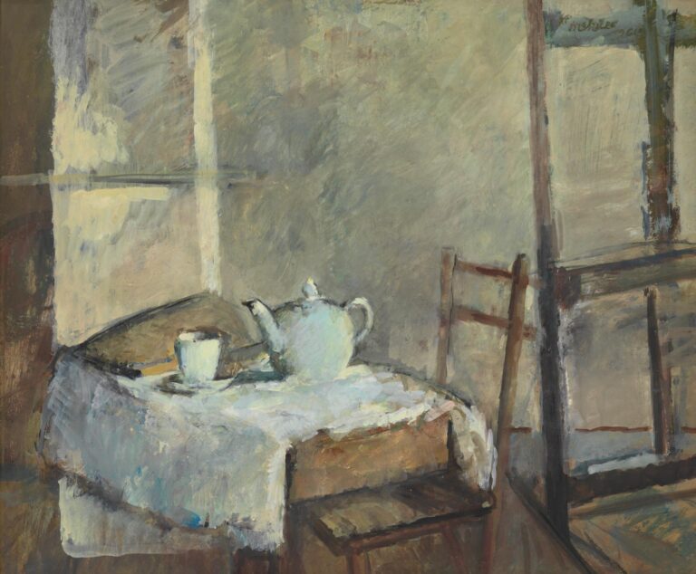Teetisch im Atelier - Harald Metzkes 