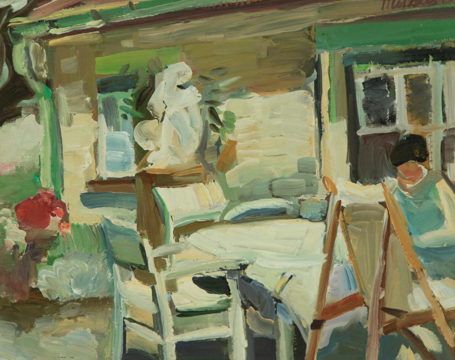 Malen im Garten - Harald Metzkes 