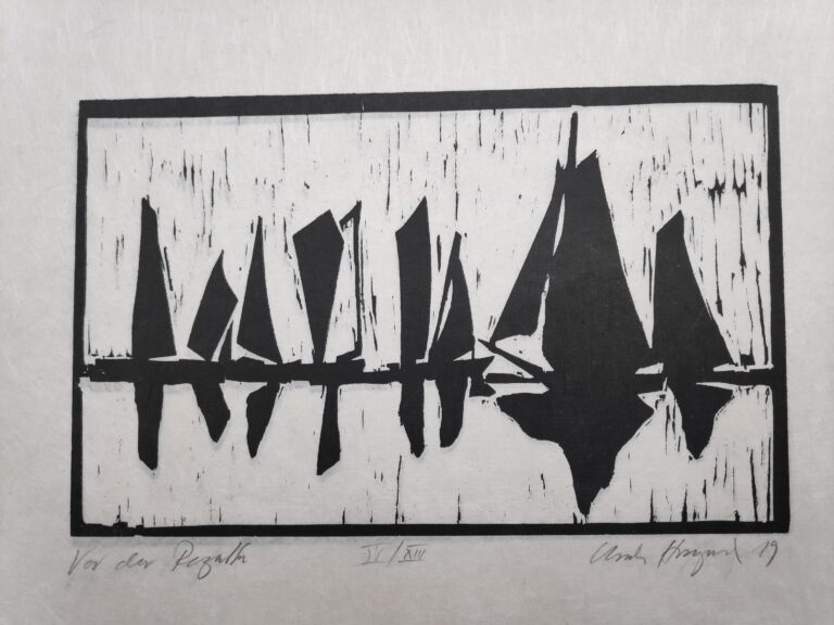 Vor der Regatta (III/XIII) - Ursula Strozynski 
