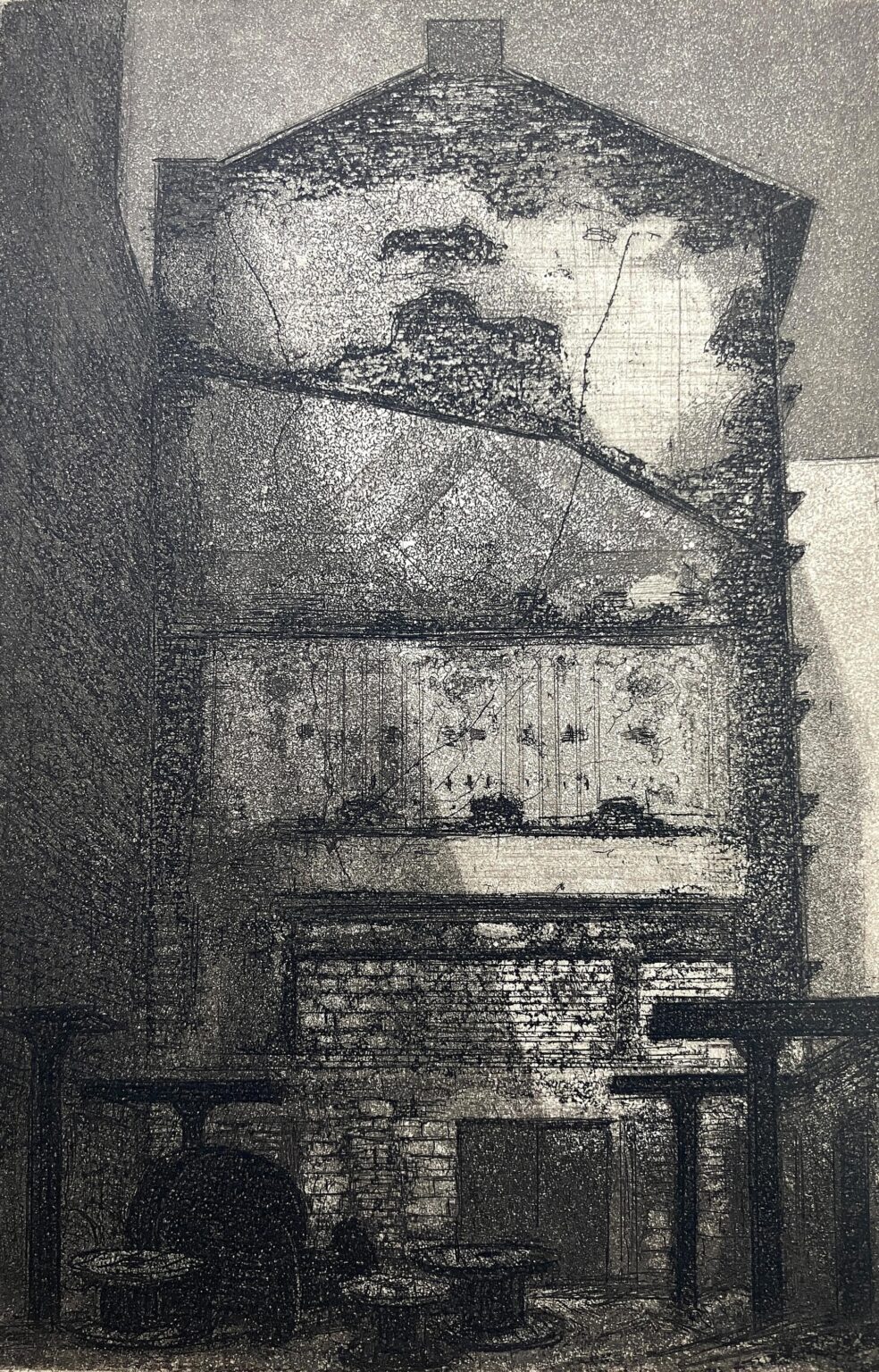 Giebelwand mit Schatten - Manfred Butzmann 