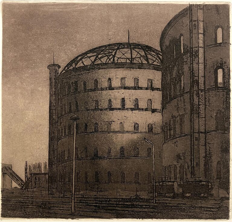 Gasbehälter (Blatt 3 der Folge „Steinernes Berlin I“) - Manfred Butzmann 