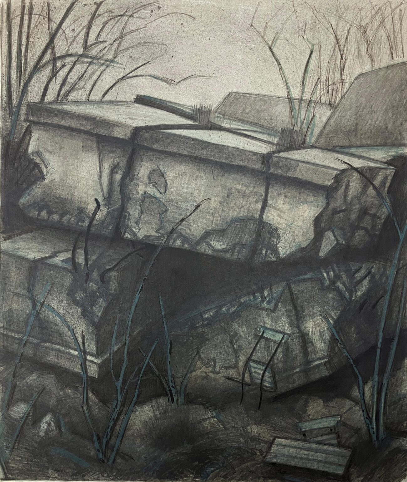 Gesprengter Bunker - Manfred Butzmann 