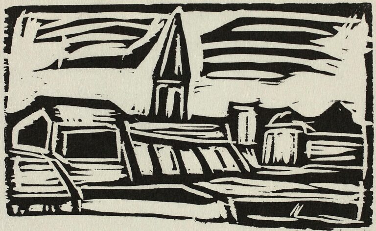 Dächer mit Kirchturm - Klaus Roenspieß 