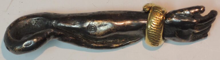 Hand (klein) mit 900er Gold - Dietrich Klinge 