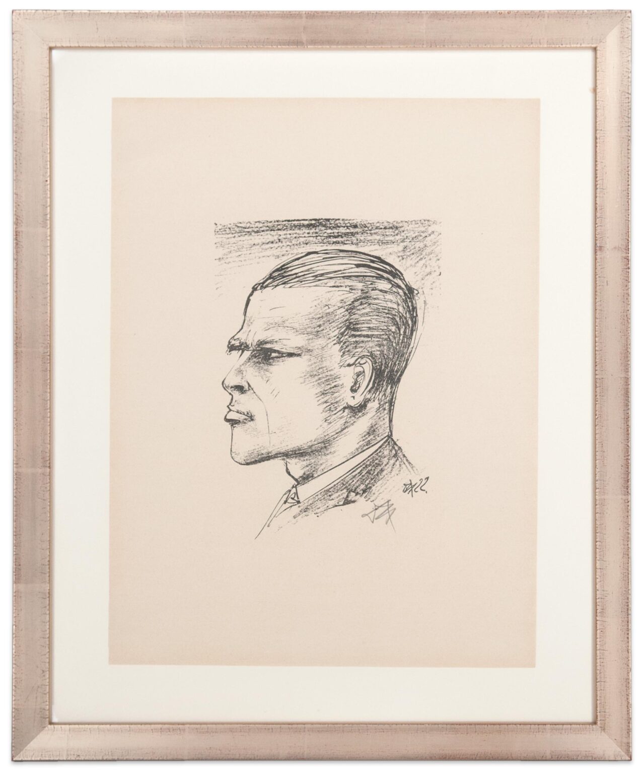 Selbstbildnis im Profil (Self-portrait in profile) - Otto Dix 