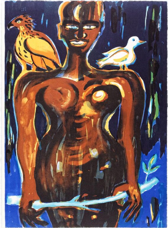 o.T. (Weiße Taube) - Elvira Bach 