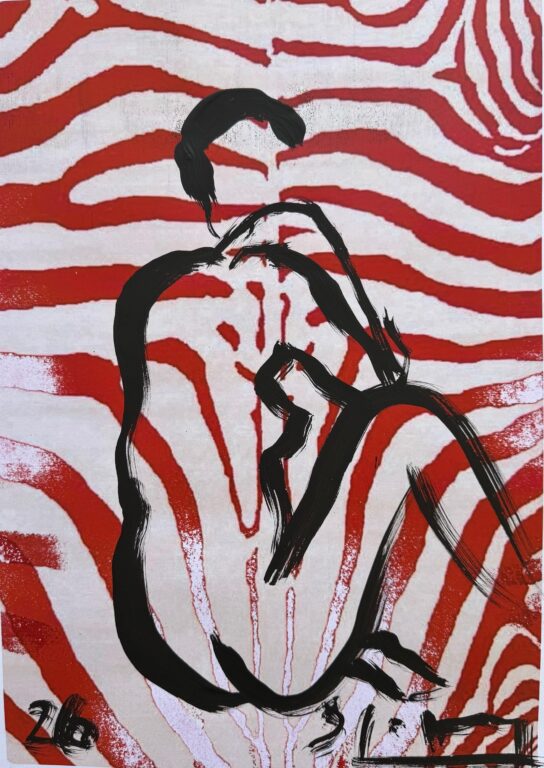 nude on red zebra - Stefan Szczesny 