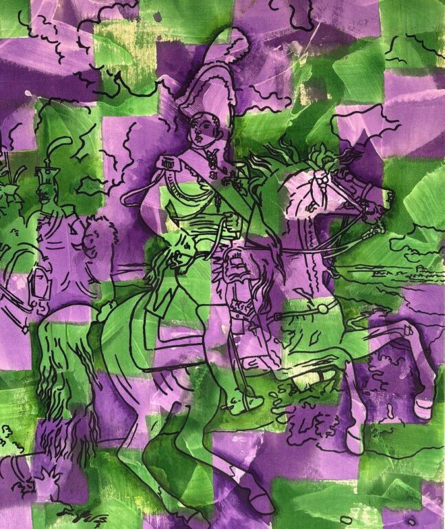 le général Jean Rapp par Samuel Buri, version verte/violette - Samuel Buri 