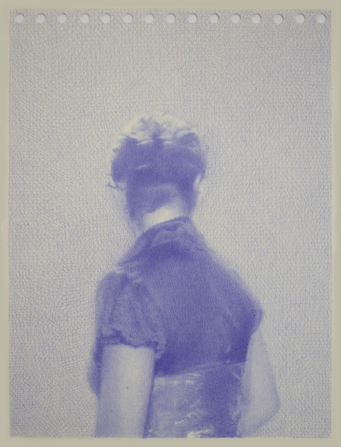 Portrait of Lie in a T-shirt, Blue Rave - Robin Wen 
