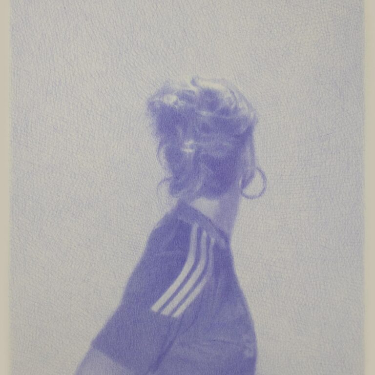 Portrait of Llana in an Adidas T-shirt, Blue Rave - Robin Wen 