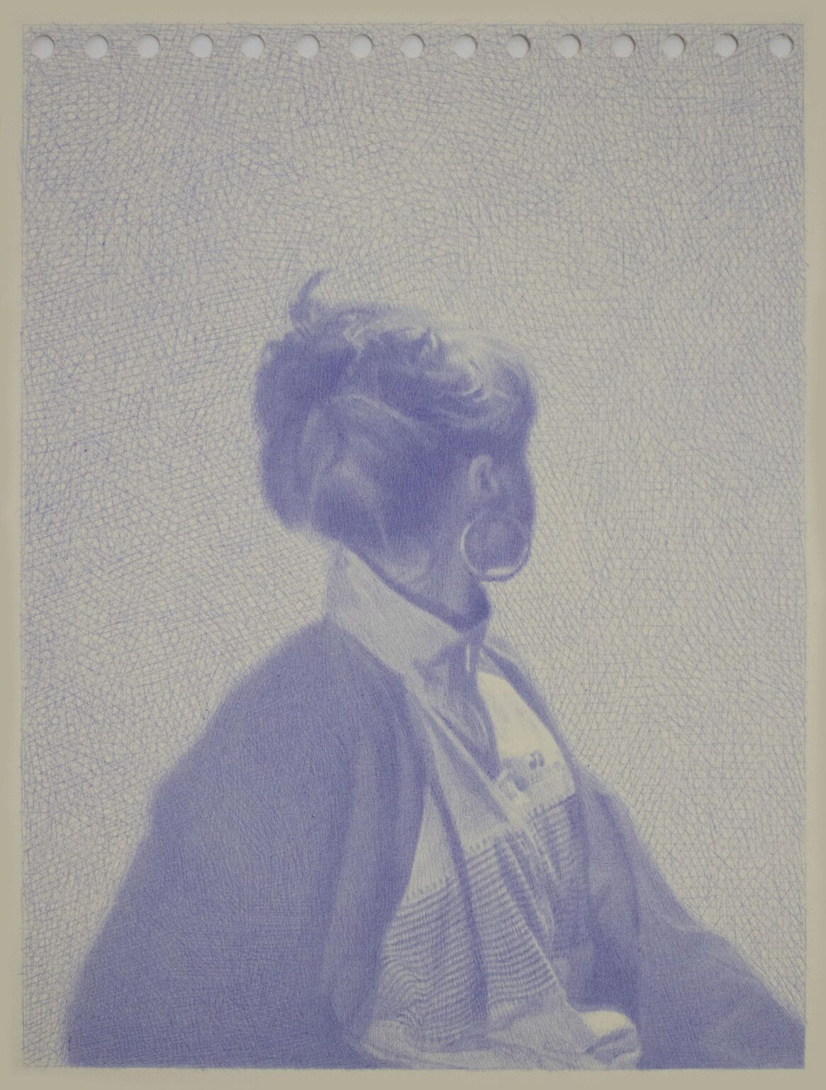 Portrait of Lena in a sweatshirt, Blue Rave - Robin Wen 