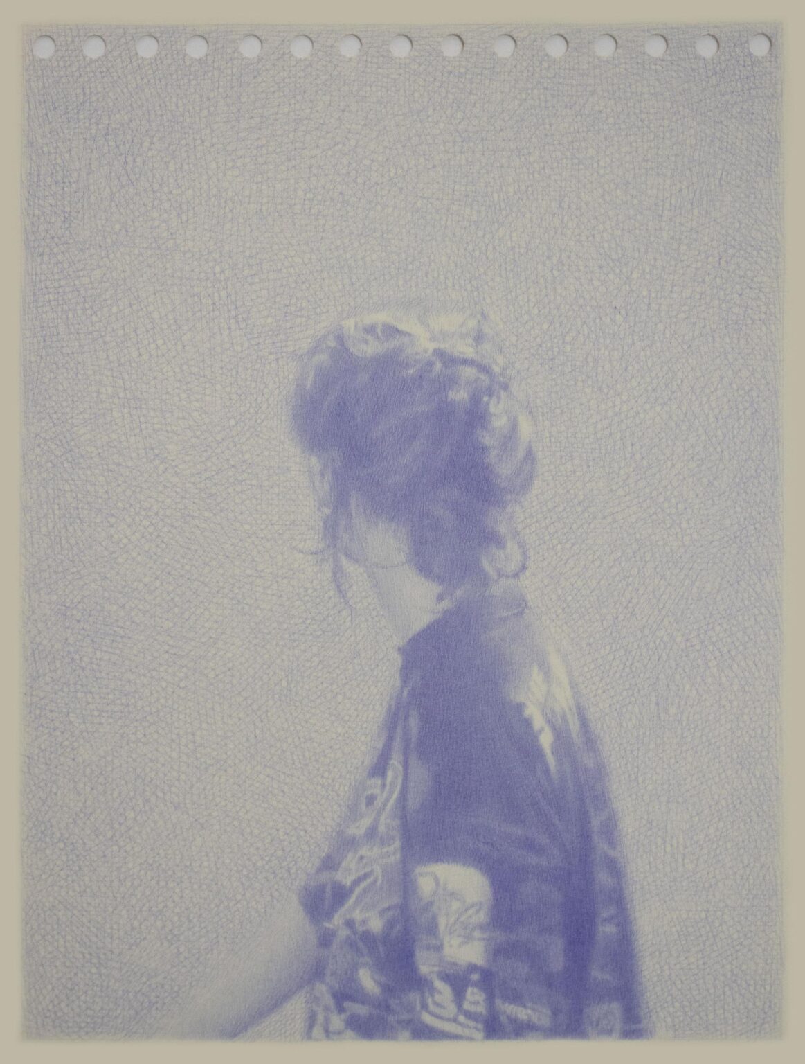 Portrait of Llana in a T-shirt, Blue Rave - Robin Wen 