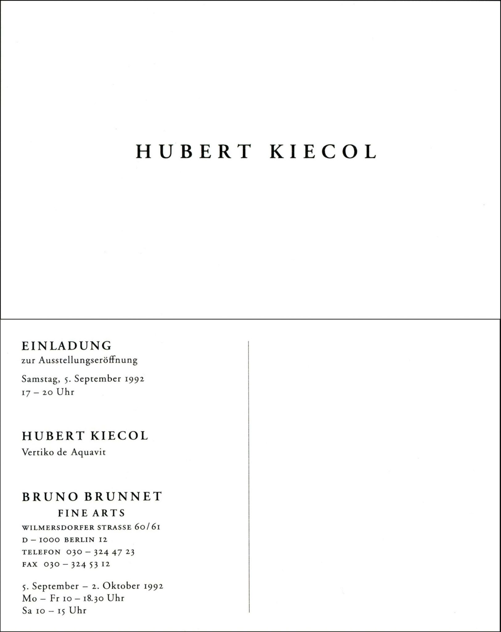 Vertiko de Aquavit - Hubert Kiecol 