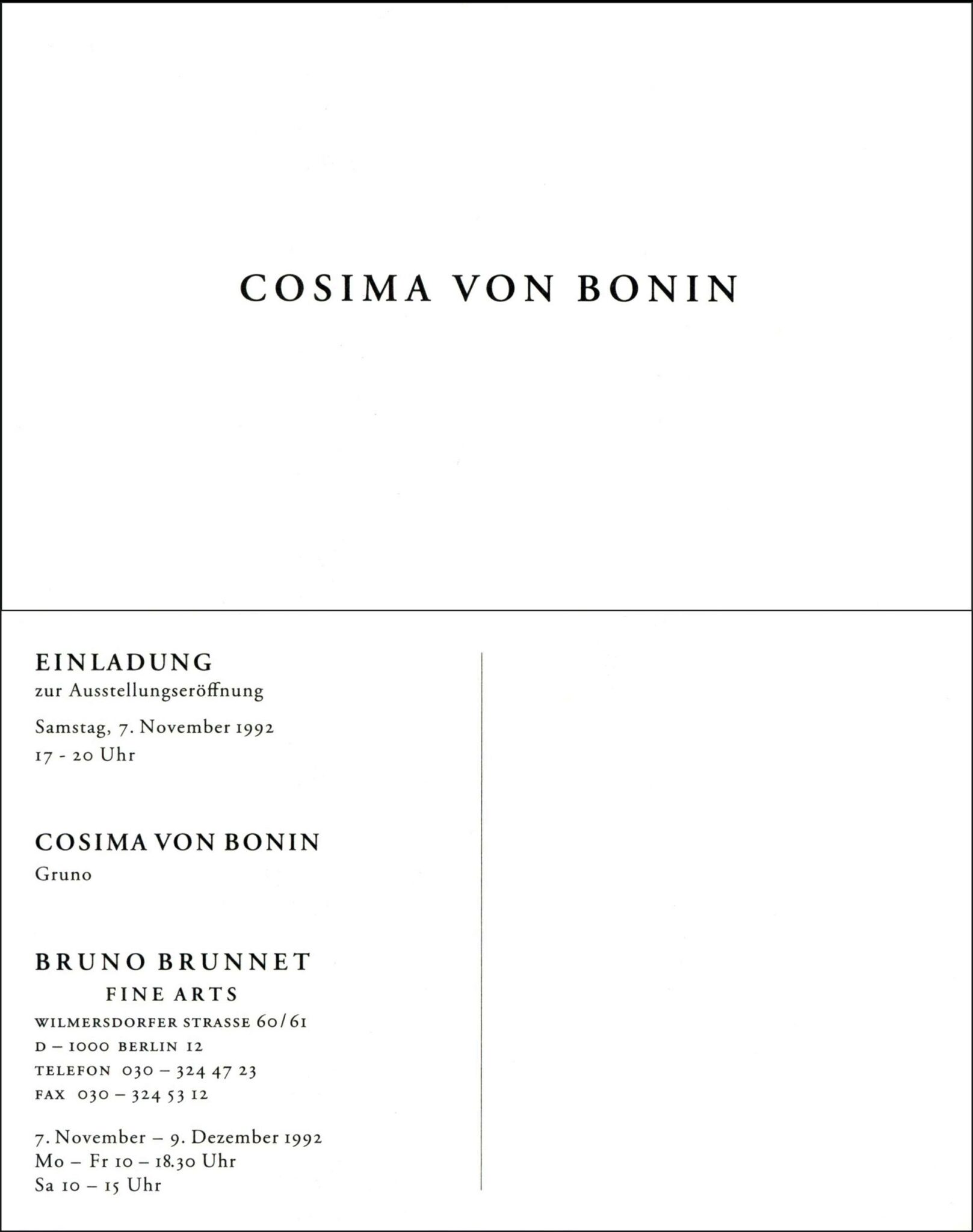 Gruno - Cosima von Bonin 