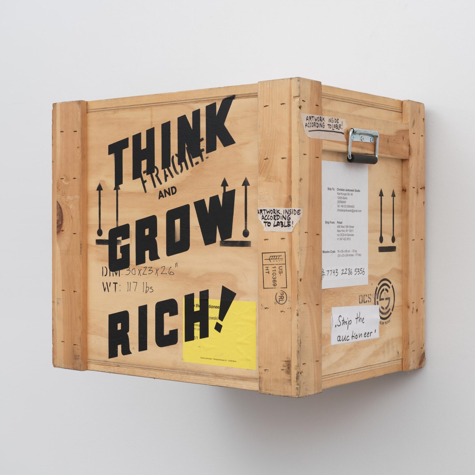 &ldquo;Think Grow Rich!&rdquo; - Christian Jankowski 