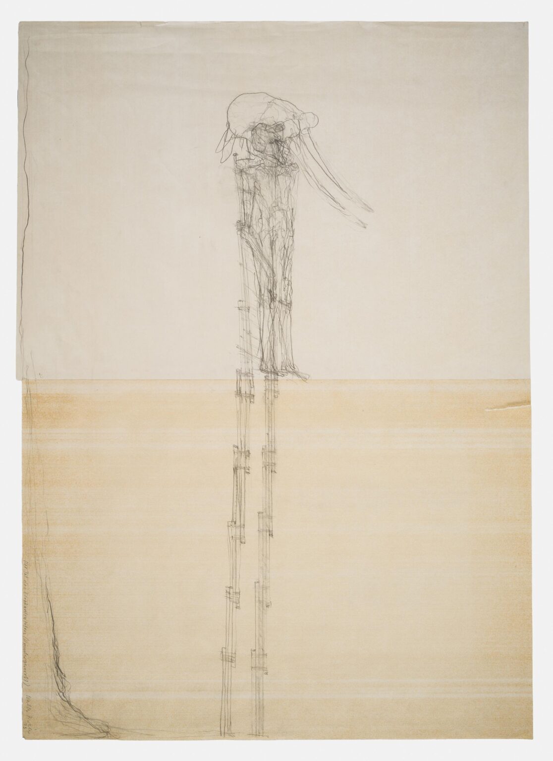 &ldquo;Der Tot des Elephantent&ouml;ters (hin&uuml;bergereicht)&rdquo; - Walter Pichler 