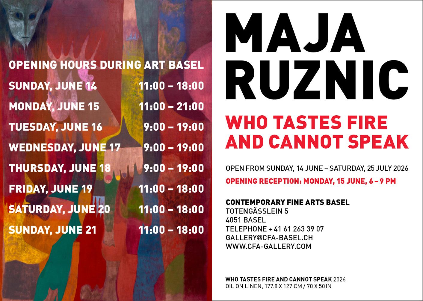 Who Tastes Fire and Cannot Speak - Maja Ruznic 