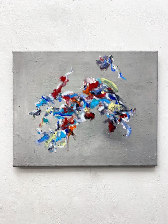 „Suspended Trace“ - Franco D. Sosio Öl auf Leinwand. 50 x 40 cm.