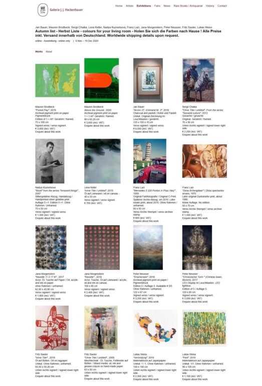 Selected works.  / Ausgewählte Werke – versandkostenfreie Lieferung innerhalb von Deutschland. / worldwide upon request. - Franz Lazi, Jan Bauer, Jana Morgenstern, Lukas Weiss, Mauren Brodbeck, Nadya Kuznetsova, Peter Neusser, Sergii Chaika 