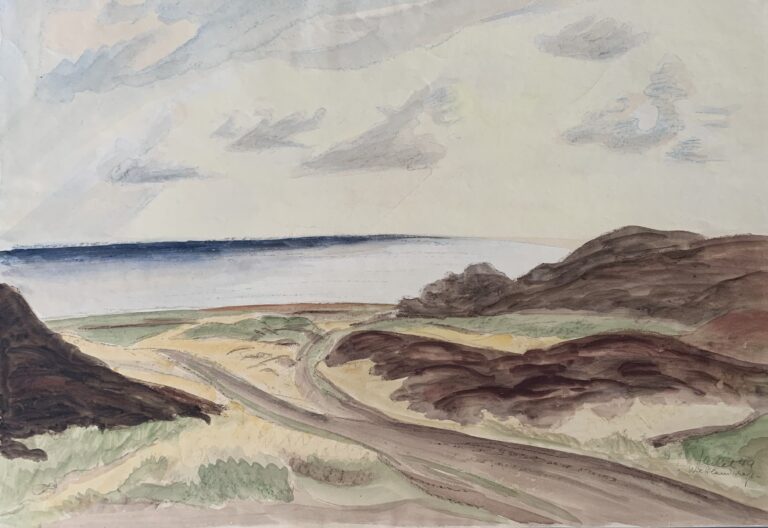HECKEL Wattlandschaft, 1949, Aquarell