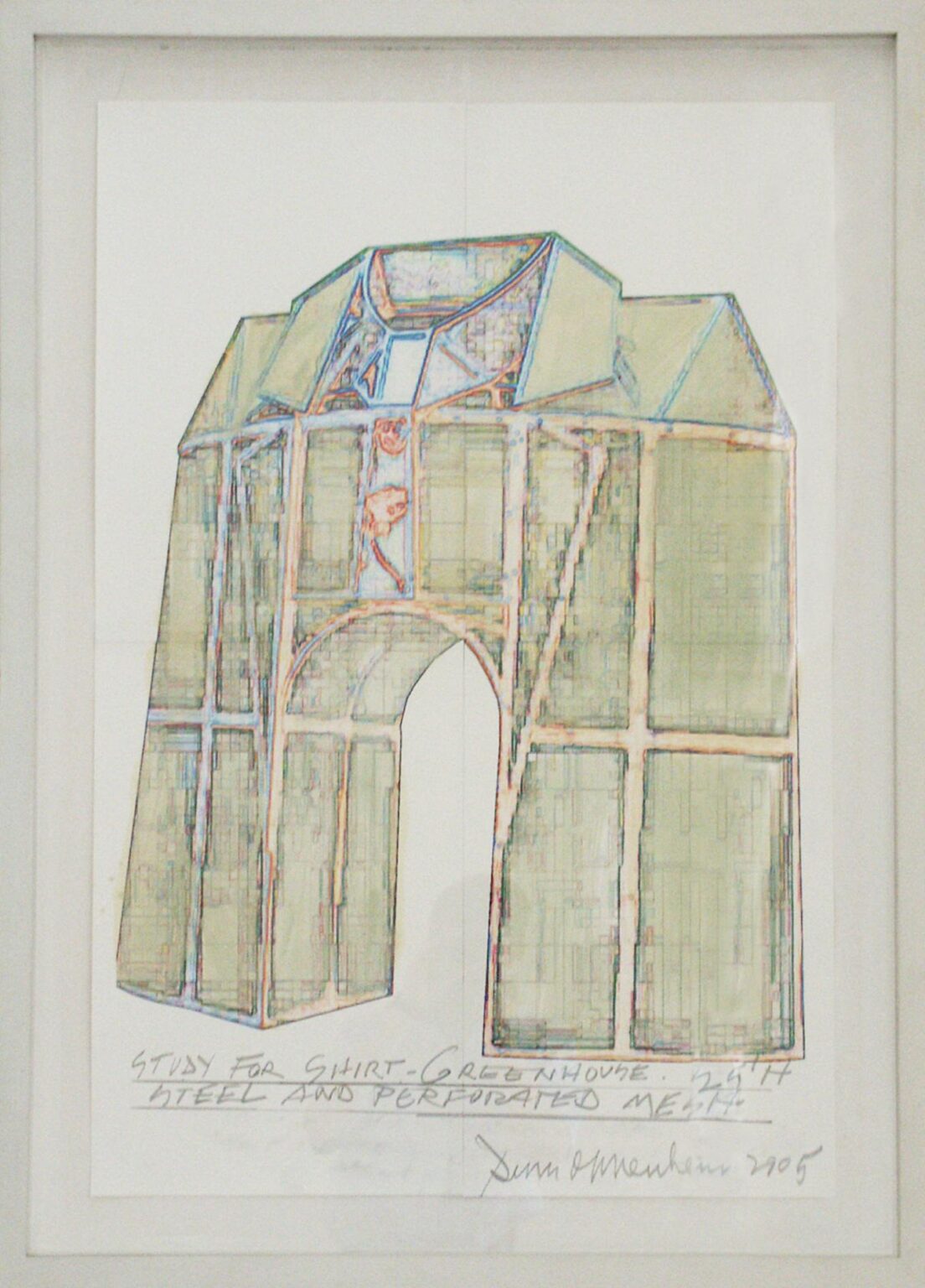 Study for Shirt Greenhouse - Dennis Oppenheim 
