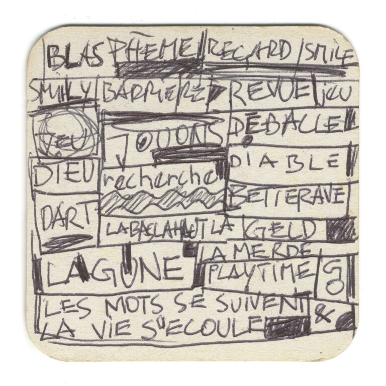 untitled (les mots se suivent & la vie s’écoule) - Gast MICHELS 