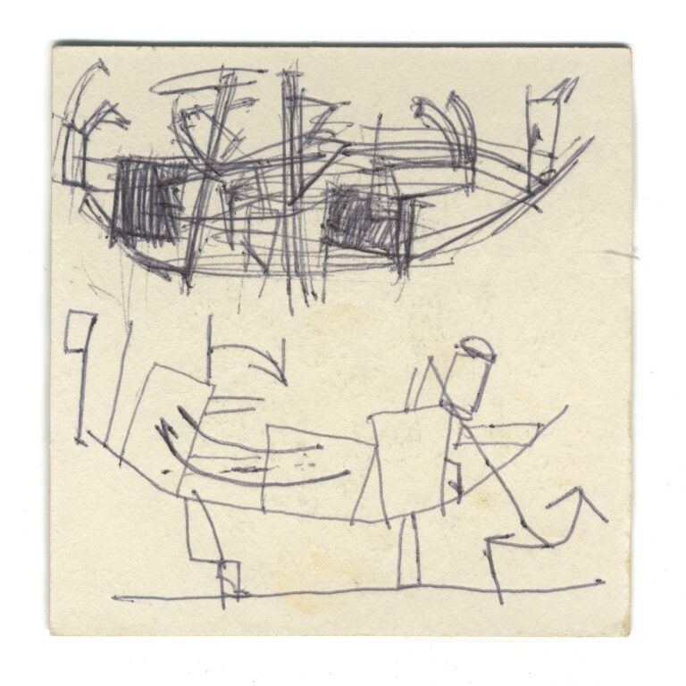 untitled (sketch for ‘Bateau ivre’ sculpture) - Gast MICHELS 