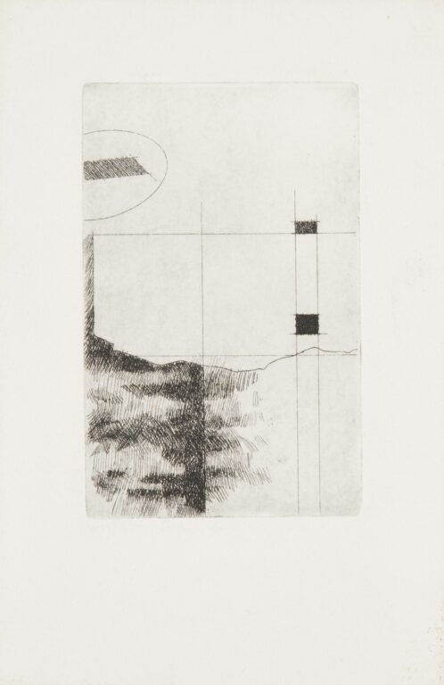 Series of 4 etchings (#1, cloud, sens interdit) - Gast MICHELS 