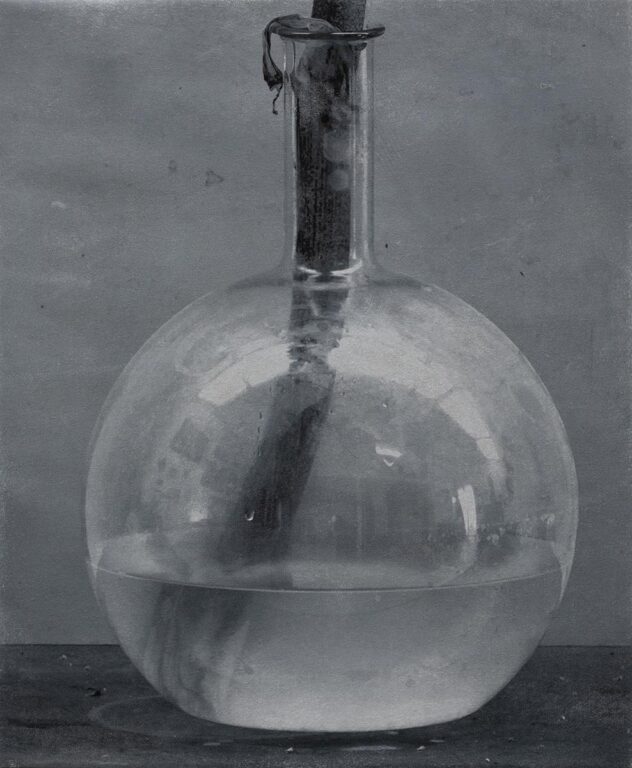 Ballonvase mit Rhabarber S/W - Maurice Ducret 