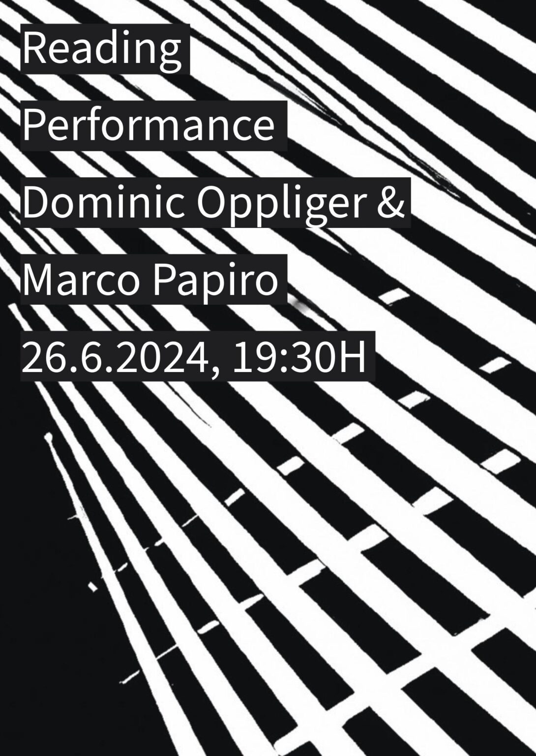 Reading Performance Dominic Oppliger & Marco Papiro 