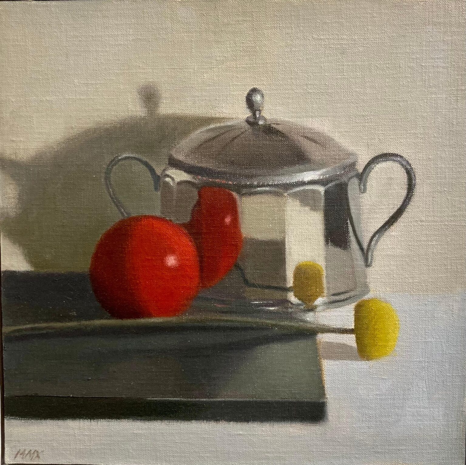 Billiard Ball and Bobby Button Looking in the Mirror No. 1 - Michelle Maddox 