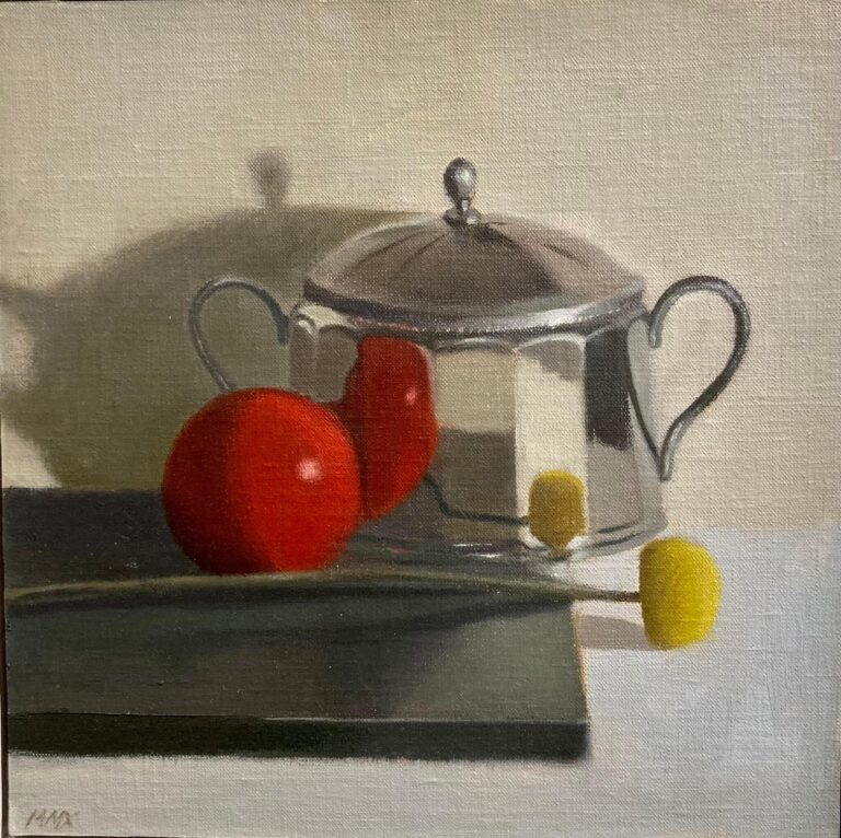 Billiard Ball and Bobby Button Looking in the Mirror No. 1 - Michelle Maddox 