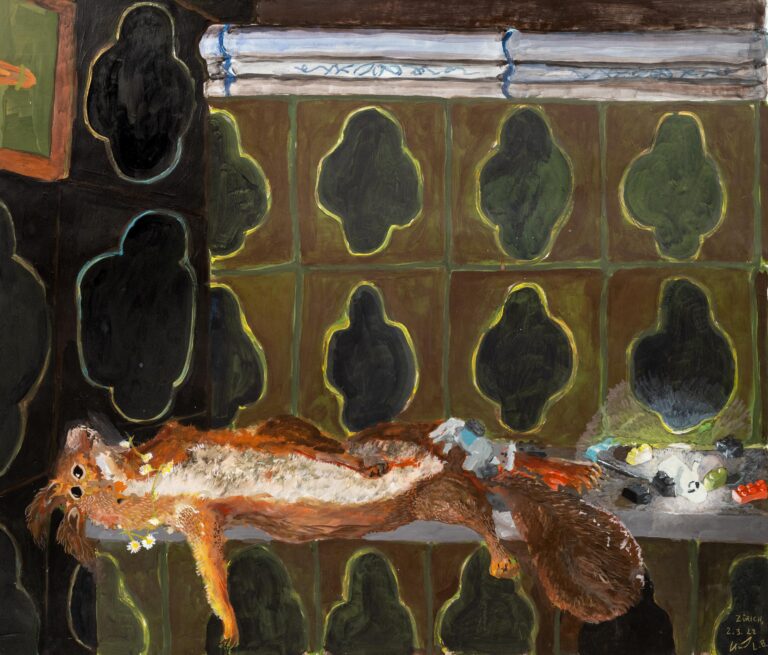 Überfahrenes Eichhörnchen - Malerduo Boskovic-Scarth 